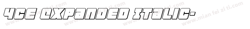 4ce Expanded Italic字体转换